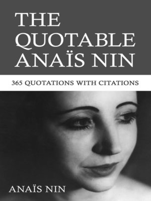 cover image of The Quotable Anais Nin